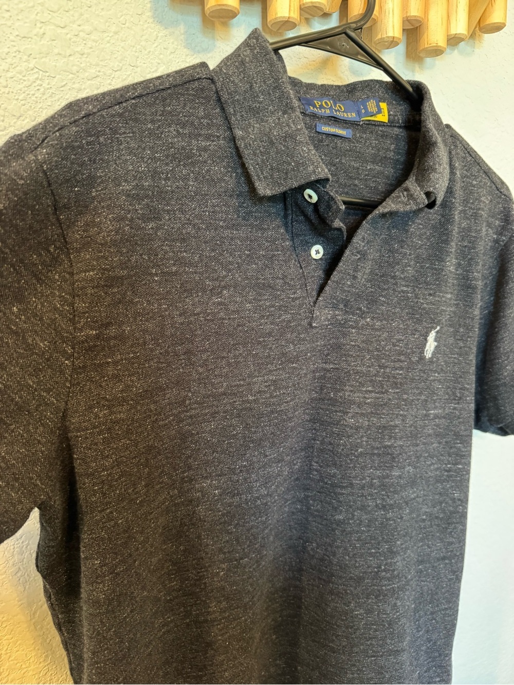 Polo Ralph Lauren Dark Gray Polo Shirt | Men’s Essential - Picture 6 of 8